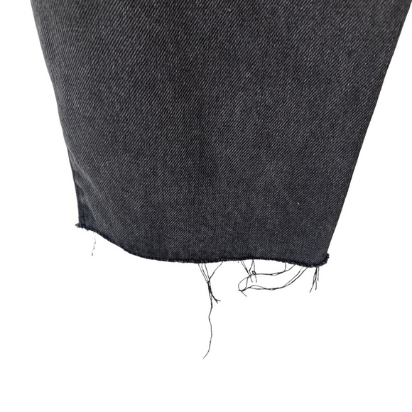 NEON Blonde Siren Mum Fit High Rise Denim Jeans Frayed Black Wash Women's 28 - Picture 9 of 16